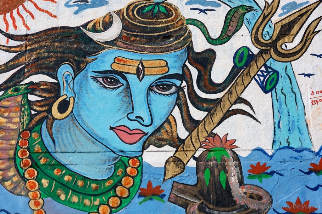 Street Art  in Varanasi Along on the Ganges  Street Art  India 