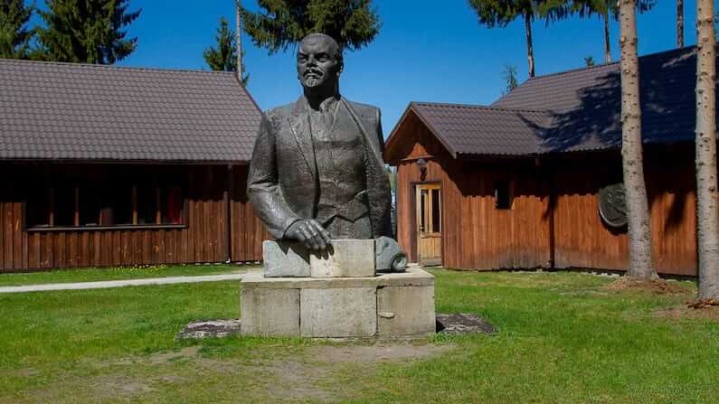 Llamas & Lenin at Grutas Park in Lithuania