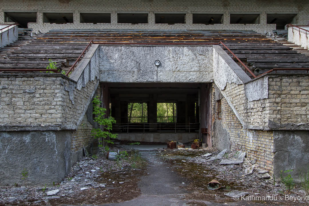 Avanhard Stadium Pripyat town Chernobyl Exclusion Zone Ukraine-1