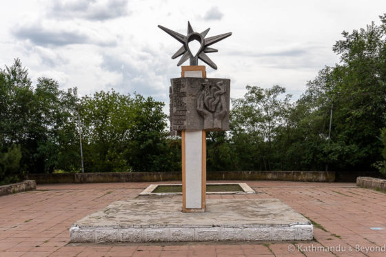 Monument to the First Moldovan Power Plant in Tiraspol, Transnistria